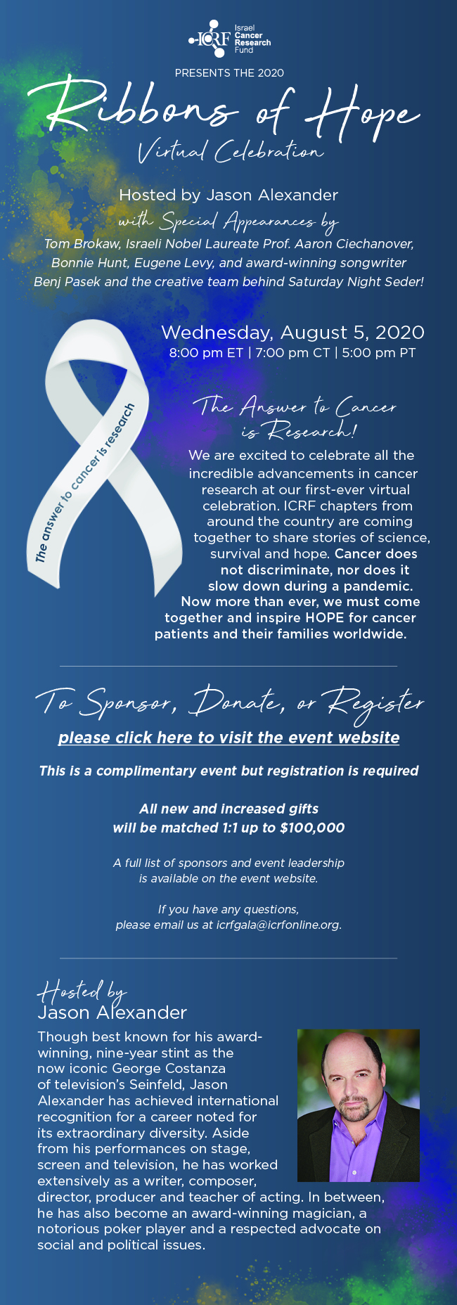 2020 ICRF Ribbons of Hope Virtual Celebration
