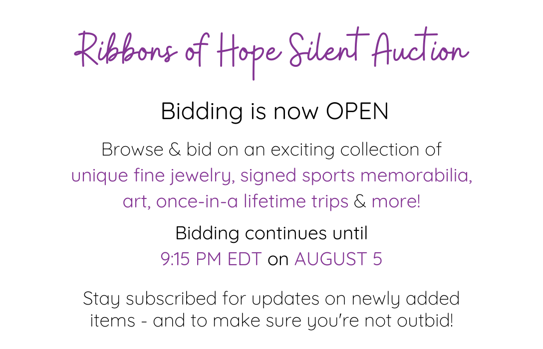 Ribbons of Hope Silent Auction now open